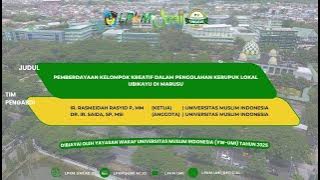 PKM - Pemberdayaan Kelompok Kreatif dalam Pengolahan Kerupuk Lokal Ubikayu di Marusu