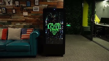 44 Inch Transparent LCD Display Fridge with Wheels | Custom Display Fridge | PROCOOL