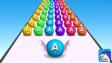 A-Z Run 🔵🦫♦️ MAX LEVELS Gameplay Walkthrough ios,Android NEW UPDATE ball run 2048