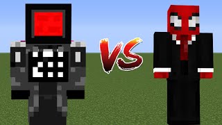 what if you create a CAMERAMAN VS BOSS SPIDERMAN in MINECRAFT