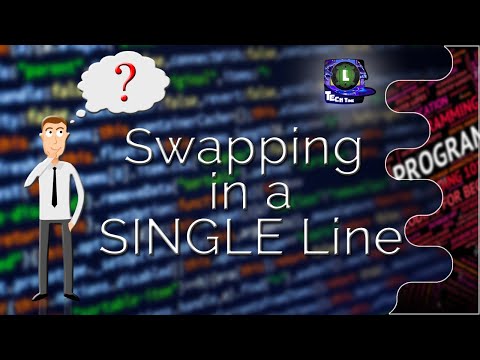 Swaping of two numbers in a SINGLE Line Logic  C