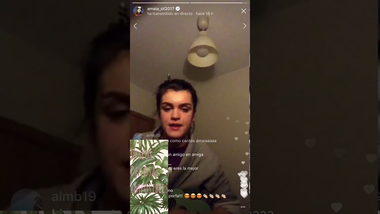 Amaia Romero canta “Deseos de cosas imposibles” (directo IG 17 de marzo)