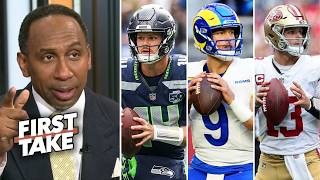 FIRST TAKE | Stephen A. on why Seahawks, Rams & 49ers will be the 3 NFC West teams to make Playoffs Can Rams Make Playoffs