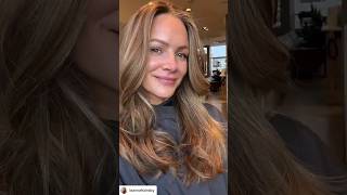 Caramel Blonde Hair at Michael Van Clarke #caramelhair #dryhaircut #hairtok