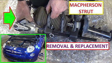 Macpherson Strut Assembly  Removing and Replace Strut and Spring FIAT 500 and other Cars