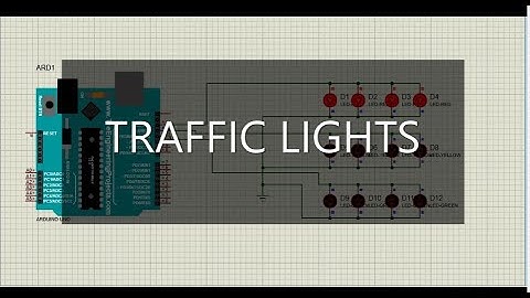 traffic lights simulation in proteus