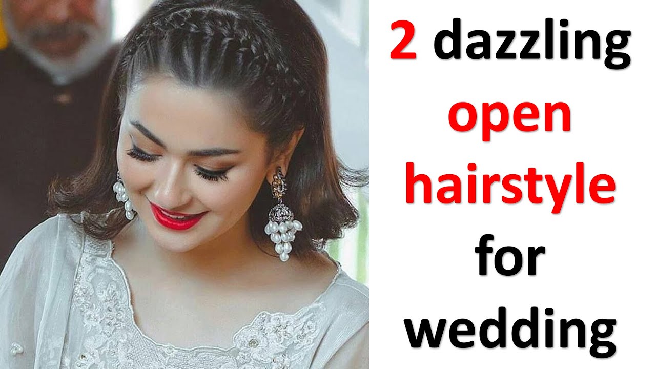 9 Trendy open hairstyle for wedding guest | hairstyle for crop top lehenga  dress | hair style - YouTube