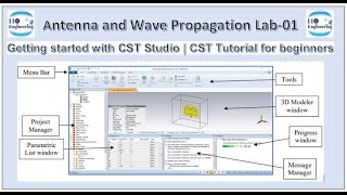 Getting started with CST Studio | CST Tutorial for beginners | Antenna and Wave Propagation Lab-01