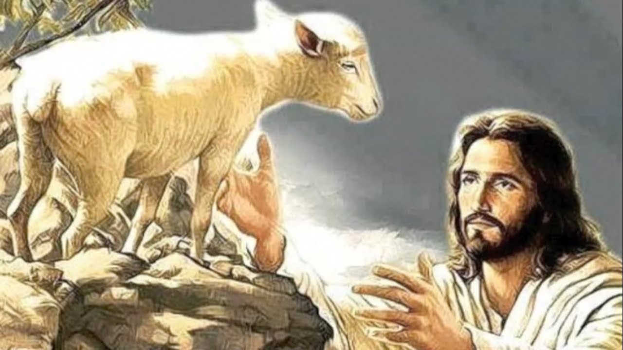 О добром пастыре. Иисус Христос с овечкой. Иисус добрый Пастырь. Иисус спасает овечку. Притча о заблудшей овечке.