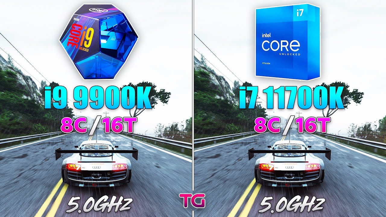 i9 9900K vs i7 11700K - Test in 9 Games 