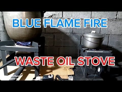 Blue flame used oil stove - YouTube