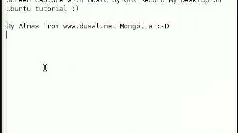 GTK Record My Desktop Tutorial