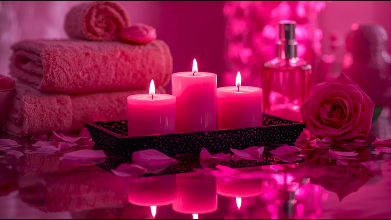 Relax Before Sleeping – Rose Candle Spa Piano Water