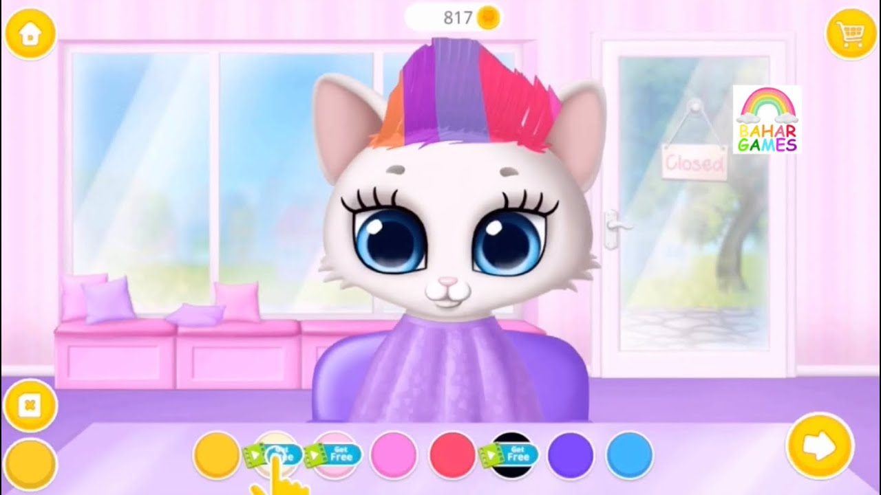 Hair Salon GameKitty GamePlay & Cut Kitty Hair YouTube