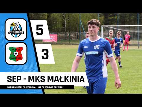 Sęp 5:3 MKS Małkinia - skrót meczu 24. kolejki spotkań siedleckiej LO 2025/26