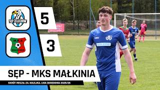 Sęp 5:3 MKS Małkinia - skrót meczu 24. kolejki spotkań siedleckiej LO 2025/26
