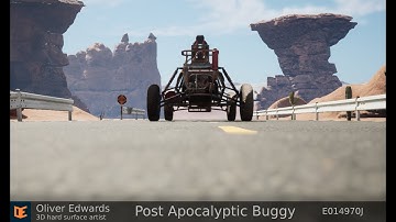 (E014970J) Post apocalyptic Dune Buggy/Sand Rail Megascans environment video