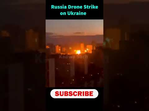 Russia kamikaze drone strike on Kyiv #shorts #viral #dronestrike #russia #kyiv #ukraine #facts