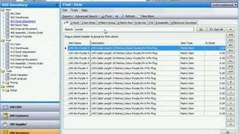 Interprise Suite Quick Item Find