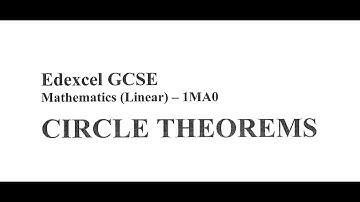 EDEXCEL GCSE - mathematics -1MA0 CIRCLE THEOREMS pt1