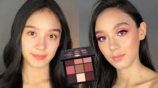 VALENTINE&#39;S DAY MAKEUP  |  HUDA BEAUTY MAUVE OBSESSIONS PALETTE