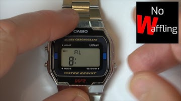 Casio Digital Watch A163W - How to set Alarm