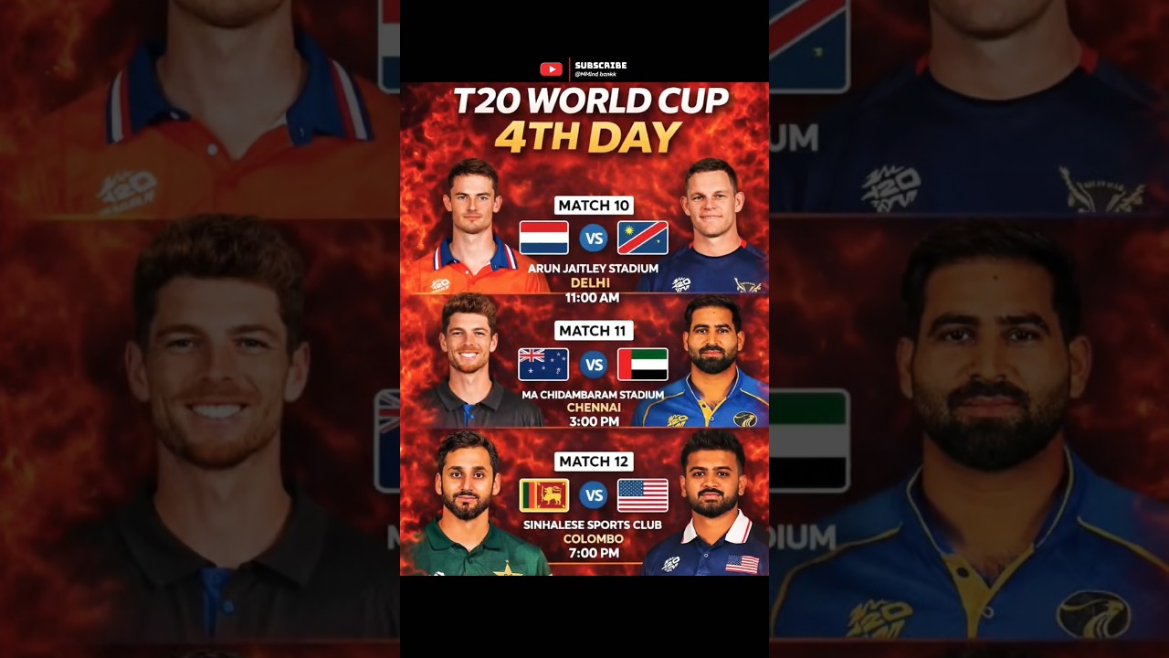 Day 4 T20 World Cup 3 Match Highlights in 30 Sec 🏏🔥 