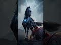 🐴 Black Stallion Crushes Rival Warhorse! #BeastAnimations #3DAnimation #YouTubeShorts
