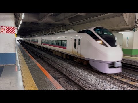 E657系K17編成が特急ときわ53号勝田行きとして北千住駅1番線を通過するシーン (53M) 2026.7.27.8:39