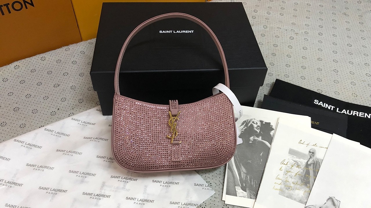 Saint Laurent Mini Le 5 a 7 Crystal Hobo Bag 'Elderberry' Review