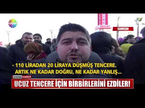 Ucuz tencere için birbirlerini ezdiler!