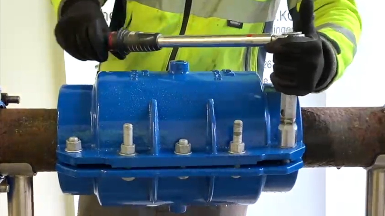 Montage | Bauchschelle T-Quick Zwo zum Einkapseln defekter Muffen | Thelen Armaturen