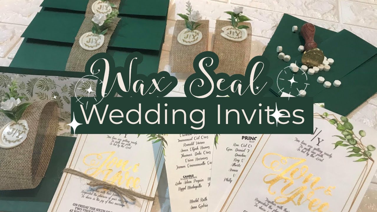 DIY WAX SEAL WEDDING INVITATION WITH ME! NATURE INSPIRED HANDMADE INVITATION YouTube