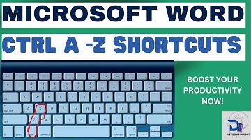 Master Microsoft Word in Minutes! 26 Essential CTRL A-Z Shortcuts You Need to Know