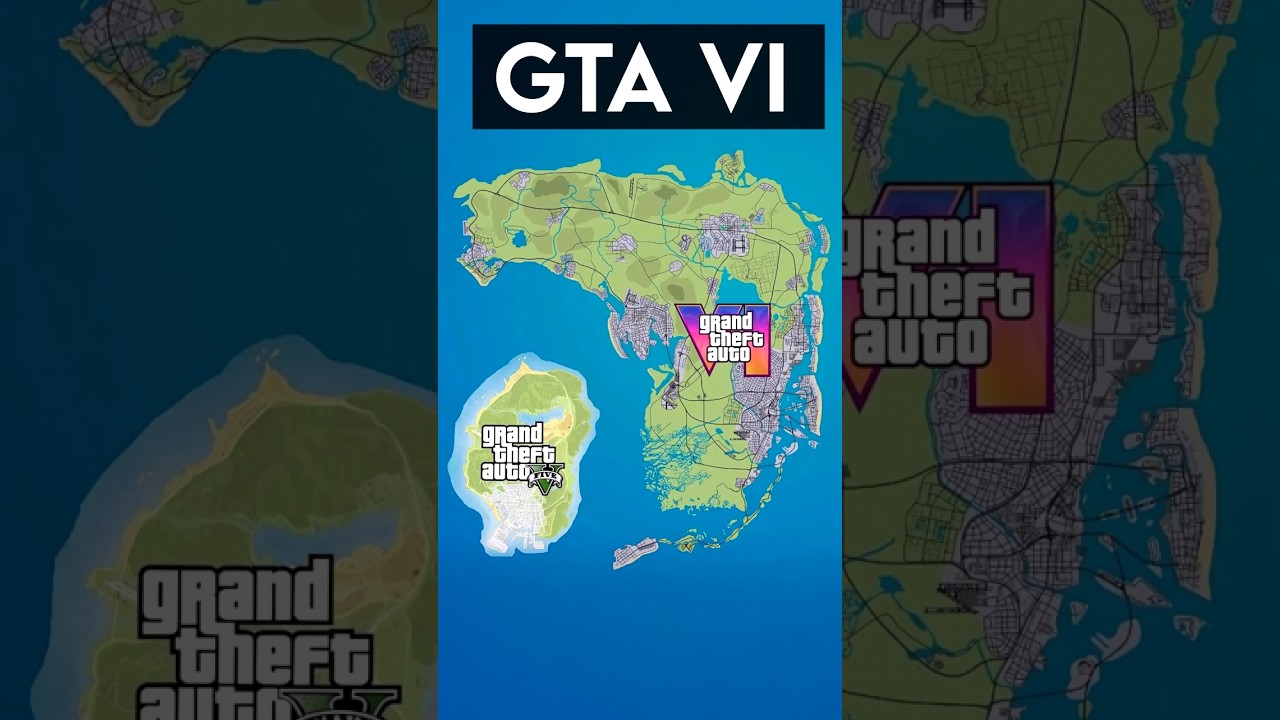 GTA 5 VS GTA 6 😱 (Mapa) #gta #gtavi