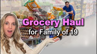 Grocery Haul for Family of 19