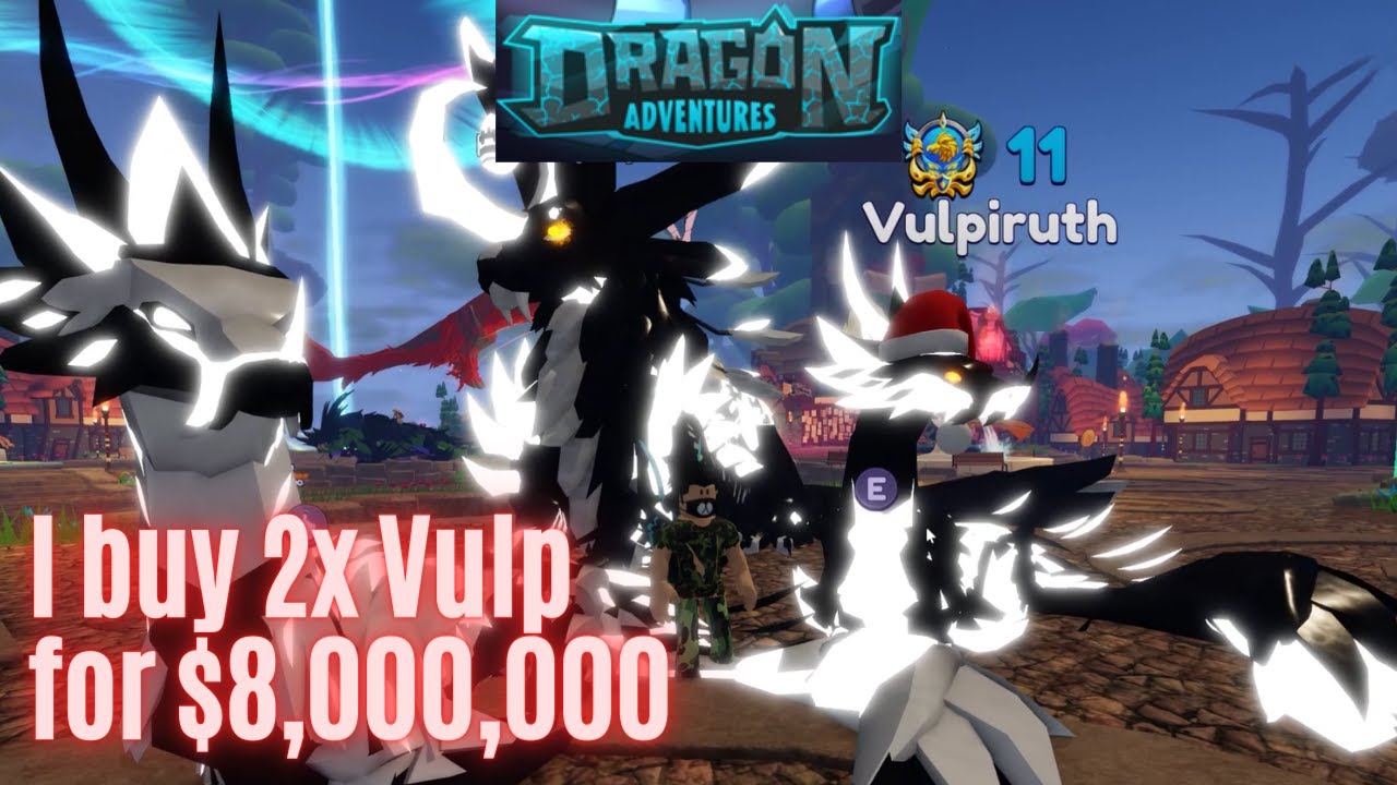 I buy 2x Vulpiruth (Vulp) Fox Dragons for $8,000,000 in Roblox Dragon Adventures ! by Astro's Farm