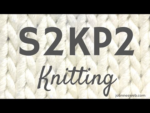 s2kp2  - Knittig Double Decrease - slide two, knit, pass two over