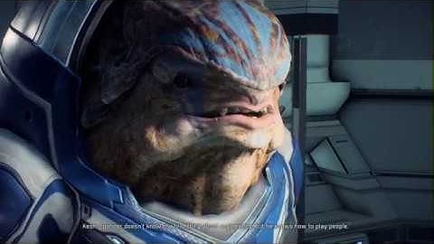 Mass Effect™ Andromeda Talking to Kesh about Spender