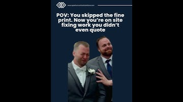 This Is Why You Always Read The Fine Print in Construction