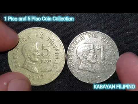 5 Piso and 1 Piso bsp Coins #Kabayan Filipino#