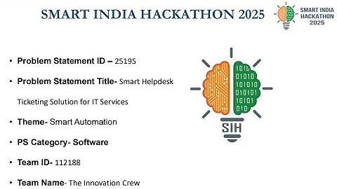 SIH 2025 | Smart Helpdesk Ticketing Solution for IT Services (Unified Ticketing Platform)