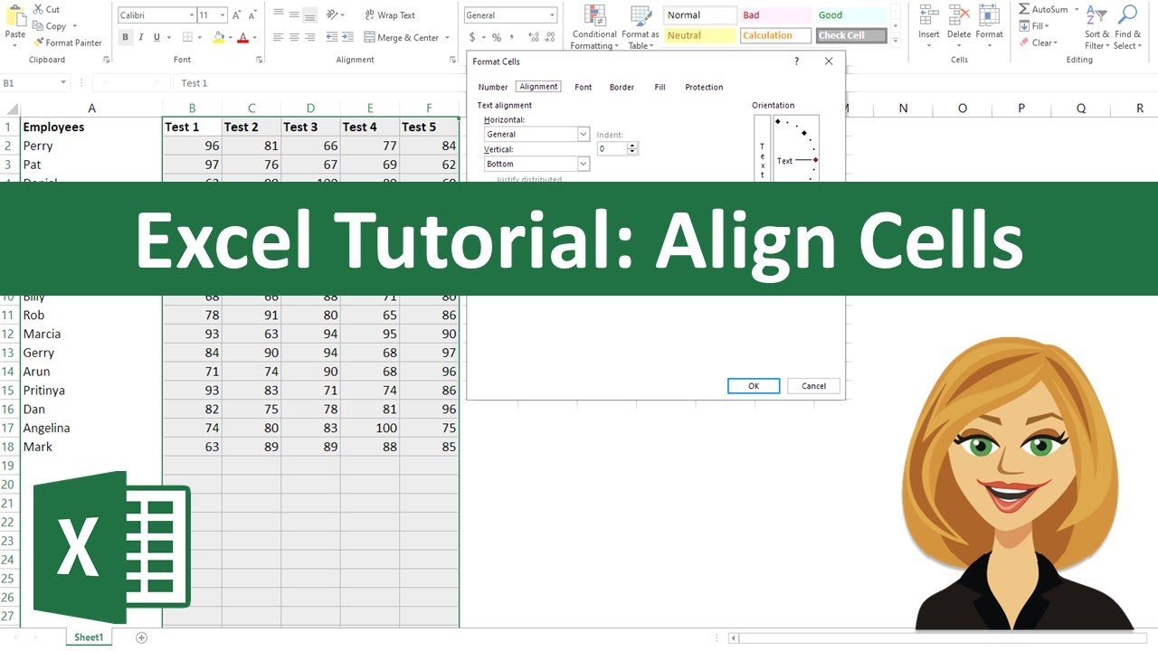 Excel Formatting Align Cells YouTube