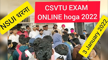 CSVTU online exam hoga #2022  😱 | NSUI | protest #bhilai #csvtu #chattisgarh #nsui #exam #protest