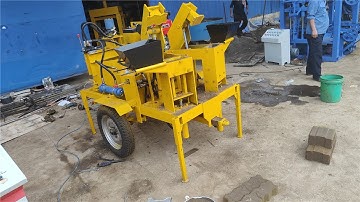QT2-20 M7MI Twin hydraform clay soil interlocking brick machine with diesel engine powered #block
