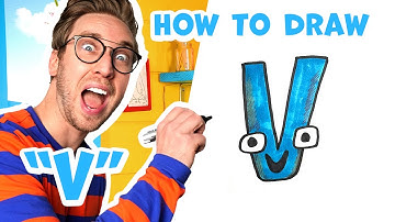 How to Draw the Letter "V" From Alphabet Lore | Drawing Lessons For Kids | Easy Step by Step