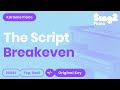 The Script - Breakeven (Karaoke Piano)