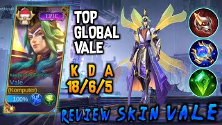 18 kill! Review skin vale epic nambah damage! Build vale tersakit 2023