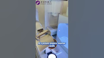 Begin to work! Our Anno AI robot art coffee bar lunches in Qatar! #robotanno #robot coffee