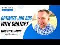 How to optimize job ads with chatgpt  with steve smith applicantpro